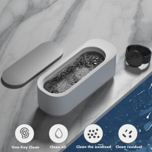 Ultraschallreinigungsgerät mit Hochfrequenzvibration – Reinigungsgerät für Schmuck, Brillen, Uhren, Ringe und Zahnprothesen