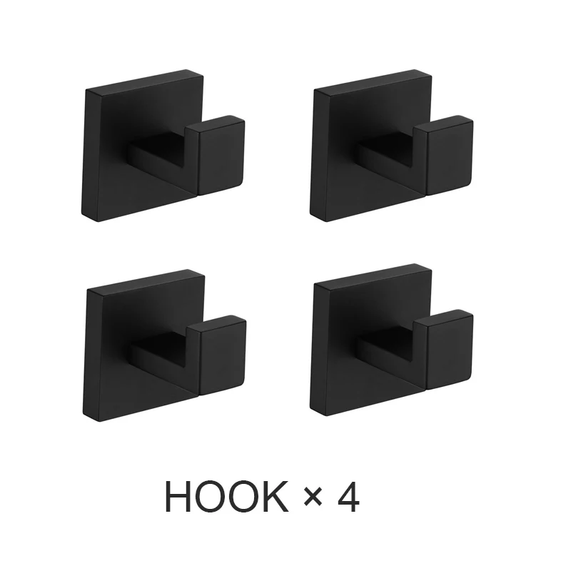 Matte Black Bathroom Hardware 304 Stainless Steel Towel Rack Toilet Paper Holder Liquid Soap Holder Towel Bar Toilet Accessories – Bild 20