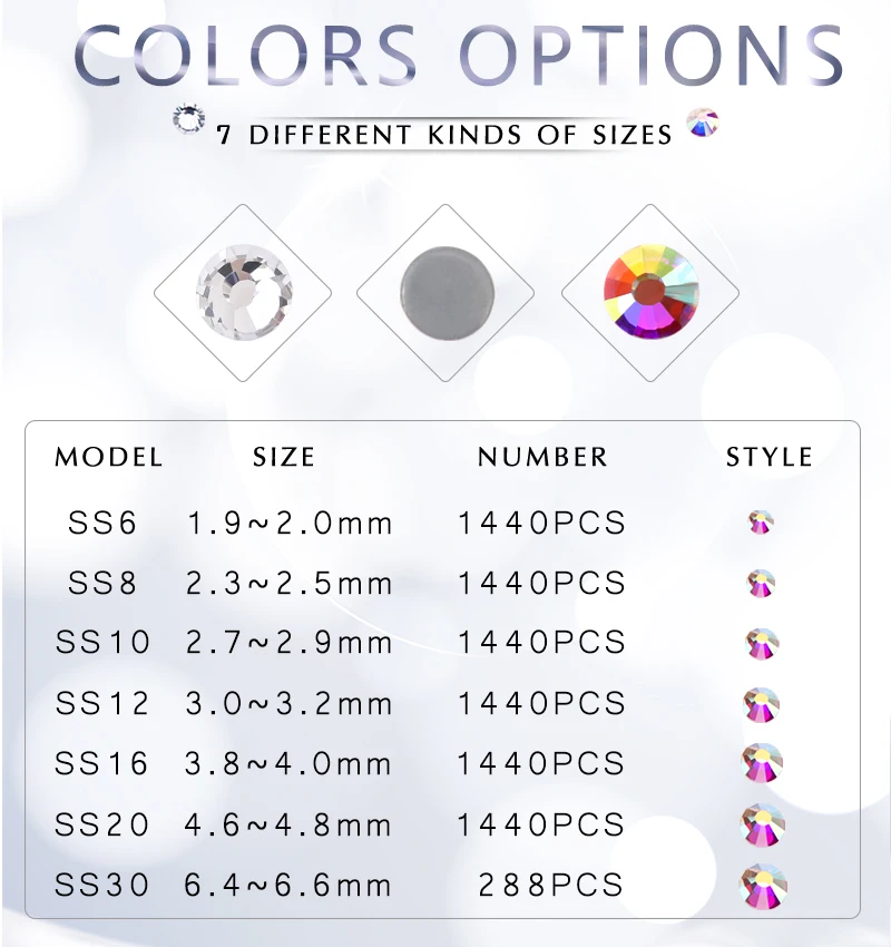 Top Quality Black Hot-fix Rhinestones SS16 SS20 SS30 288/1440pcs Crystal glass Iron On Rhinestone for clothes wedding decoration – Bild 3