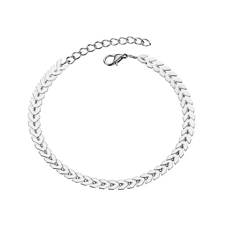 2024 New Fashion Silver Color Stretchy 1/2/3/4/5 Rows Bracelet Anklet Ankle chain Rhinestones Foot Jewelry Crystal Bracelet – Bild 13