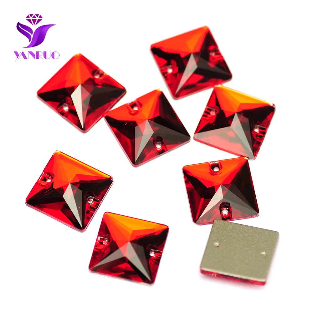 YANRUO 3240 Square 10-22mm Shape Sew On Stones Glass Sewing Rhinestones AAAAA Crystal Sew Crystal For Jewelry Dress Clothes – Bild 18