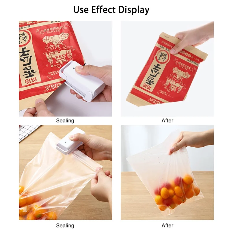 Mini Hea Bag Seal Machine Package Sealer Bags Thermal Plastic Food Bag – Bild 5