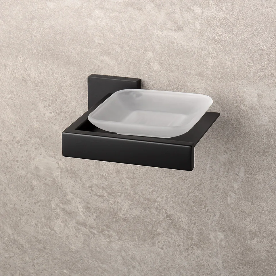 Matte Black Bathroom Hardware 304 Stainless Steel Towel Rack Toilet Paper Holder Liquid Soap Holder Towel Bar Toilet Accessories – Bild 65
