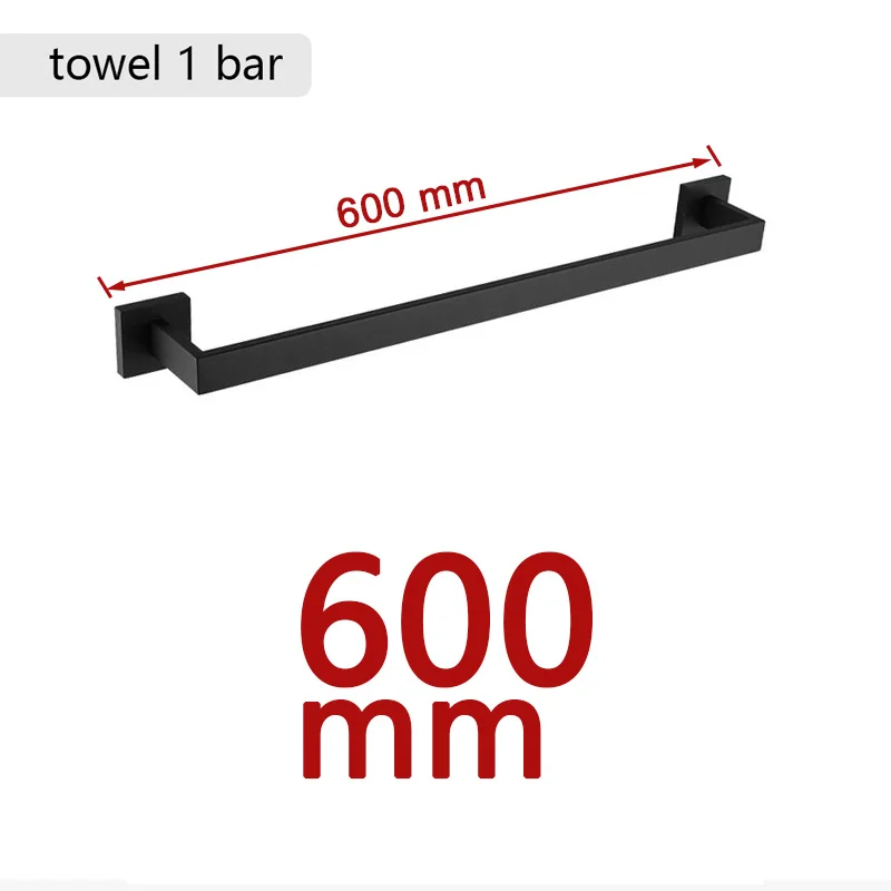 Matte Black Bathroom Hardware 304 Stainless Steel Towel Rack Toilet Paper Holder Liquid Soap Holder Towel Bar Toilet Accessories – Bild 16