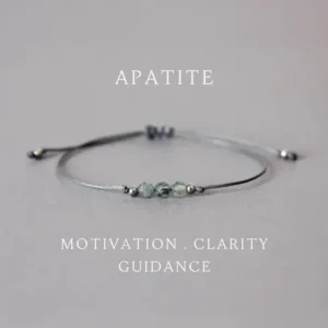 Light blue apatite crystal exquisite beaded bracelet 16th birthday gift adjustable gemstone