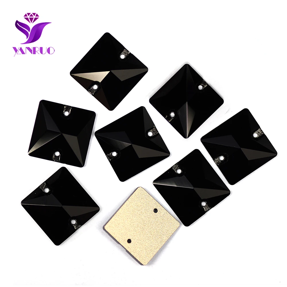 YANRUO 3240 Square 10-22mm Shape Sew On Stones Glass Sewing Rhinestones AAAAA Crystal Sew Crystal For Jewelry Dress Clothes – Bild 20