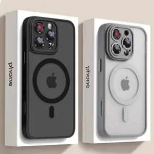 Luxury Matte Armor For Magsafe Magnetic Wireless Charging Case For iPhone 11 12 13 14 15 16 17 Air Pro Max Plus Shockproof Cover