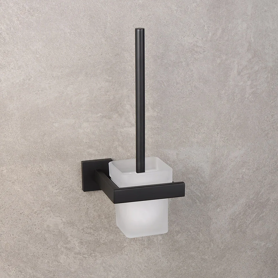 Matte Black Bathroom Hardware 304 Stainless Steel Towel Rack Toilet Paper Holder Liquid Soap Holder Towel Bar Toilet Accessories – Bild 60