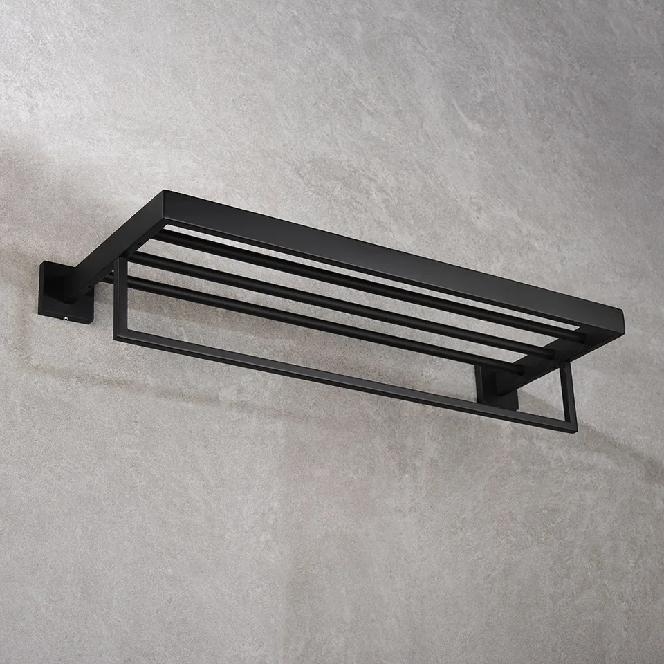 Matte Black Bathroom Hardware 304 Stainless Steel Towel Rack Toilet Paper Holder Liquid Soap Holder Towel Bar Toilet Accessories – Bild 54