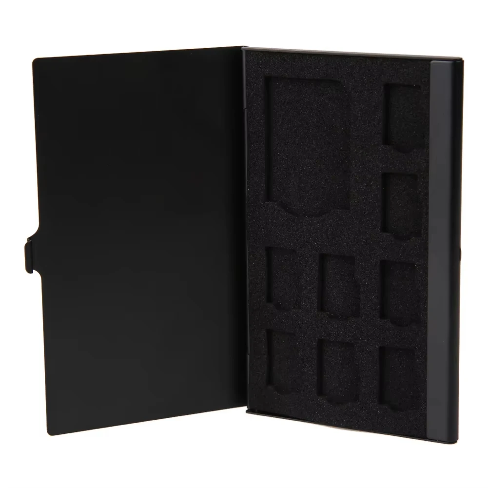 9 in 1 Portable Memory Card Case 1SD+ 8TF Micro SD Card Storage Case Holder Memory Card Holder Monolayer Aluminum Protector Box – Bild 2