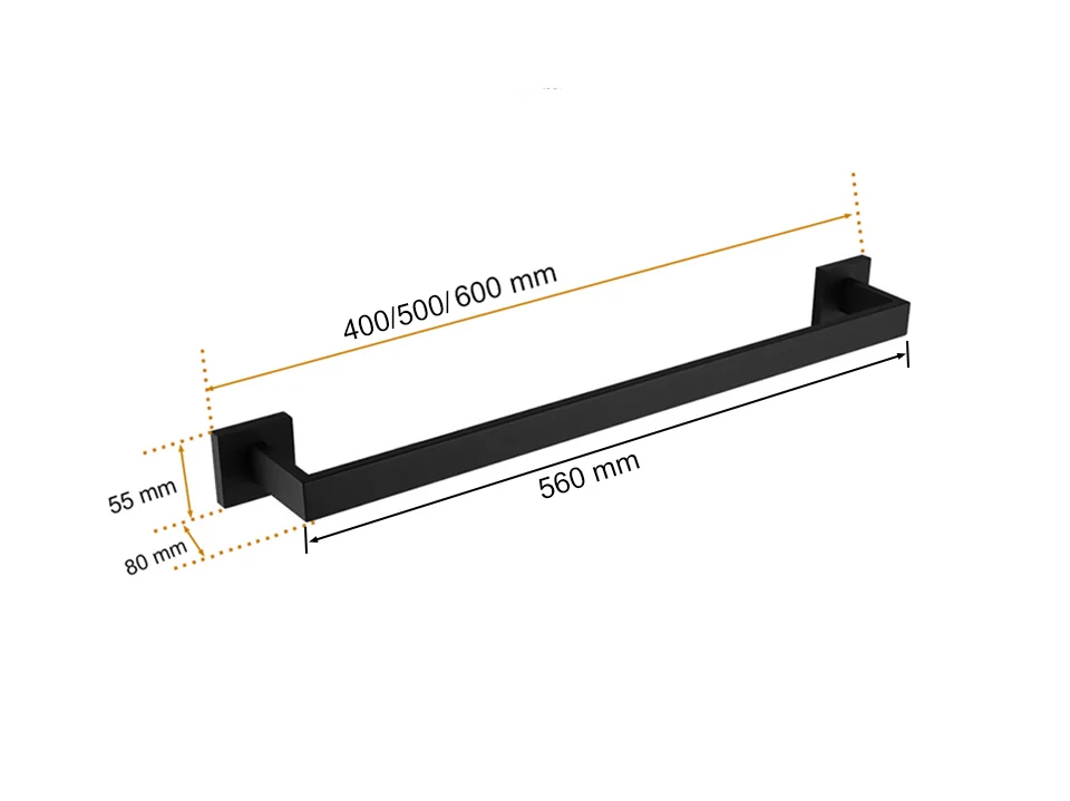 Matte Black Bathroom Hardware 304 Stainless Steel Towel Rack Toilet Paper Holder Liquid Soap Holder Towel Bar Toilet Accessories – Bild 48