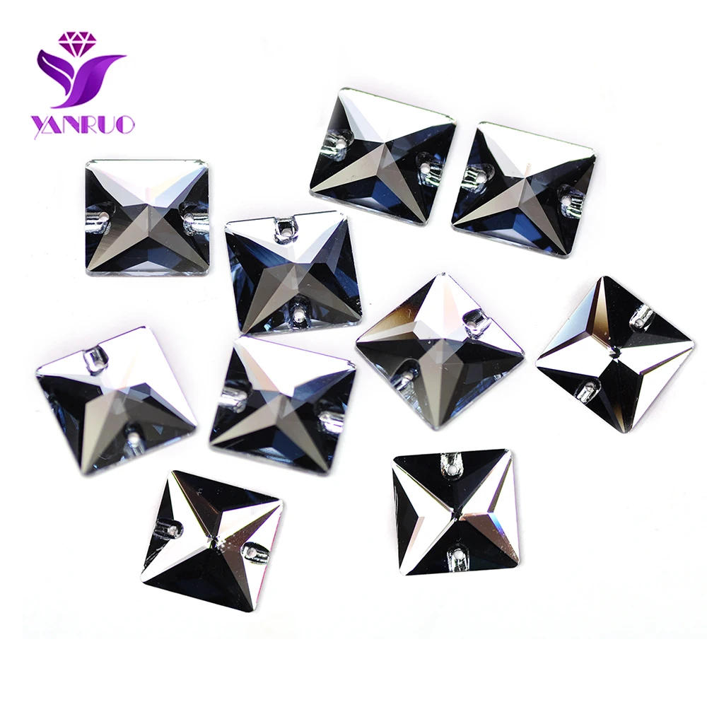 YANRUO 3240 Square 10-22mm Shape Sew On Stones Glass Sewing Rhinestones AAAAA Crystal Sew Crystal For Jewelry Dress Clothes – Bild 31