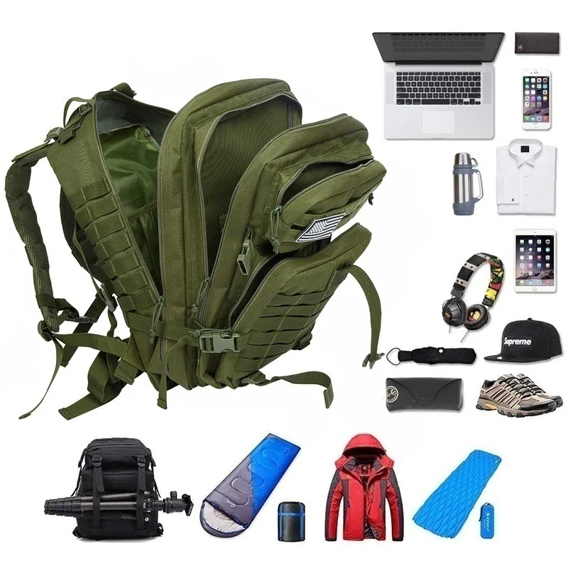 25L/50L 1000D Nylon Waterproof Trekking Fishing Hunting Bag Backpack Outdoor Rucksacks Tactical Sports Camping Hiking – Bild 38