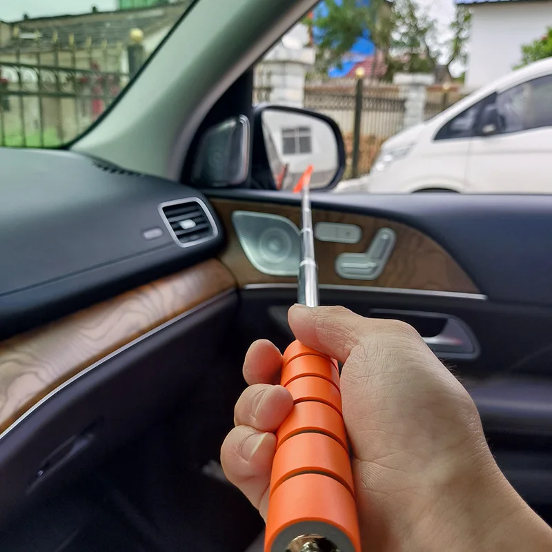 Car Rearview Mirror Wiper Cleaning Tool Auto Glass Mist Cleaner Scraper Car Accessories Handle Telescopic Window Cleaning Brush – Bild 15