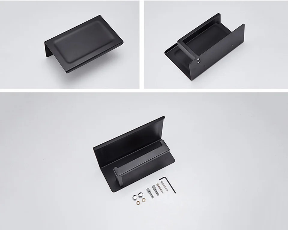 Matte Black Bathroom Hardware 304 Stainless Steel Towel Rack Toilet Paper Holder Liquid Soap Holder Towel Bar Toilet Accessories – Bild 43