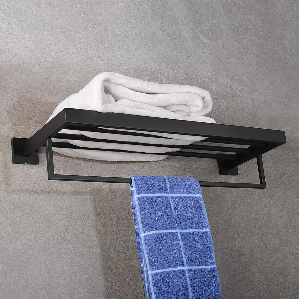 Matte Black Bathroom Hardware 304 Stainless Steel Towel Rack Toilet Paper Holder Liquid Soap Holder Towel Bar Toilet Accessories – Bild 53