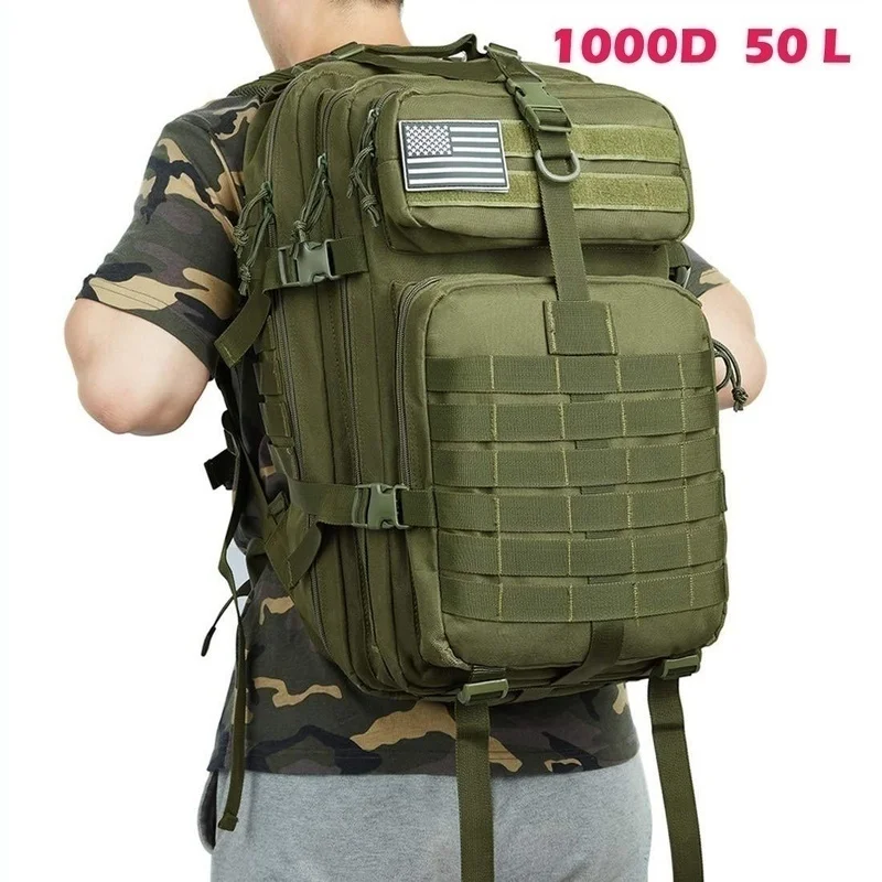 25L/50L 1000D Nylon Waterproof Trekking Fishing Hunting Bag Backpack Outdoor Rucksacks Tactical Sports Camping Hiking – Bild 42