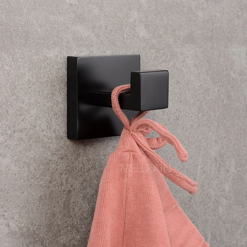 Matte Black Bathroom Hardware 304 Stainless Steel Towel Rack Toilet Paper Holder Liquid Soap Holder Towel Bar Toilet Accessories – Bild 2
