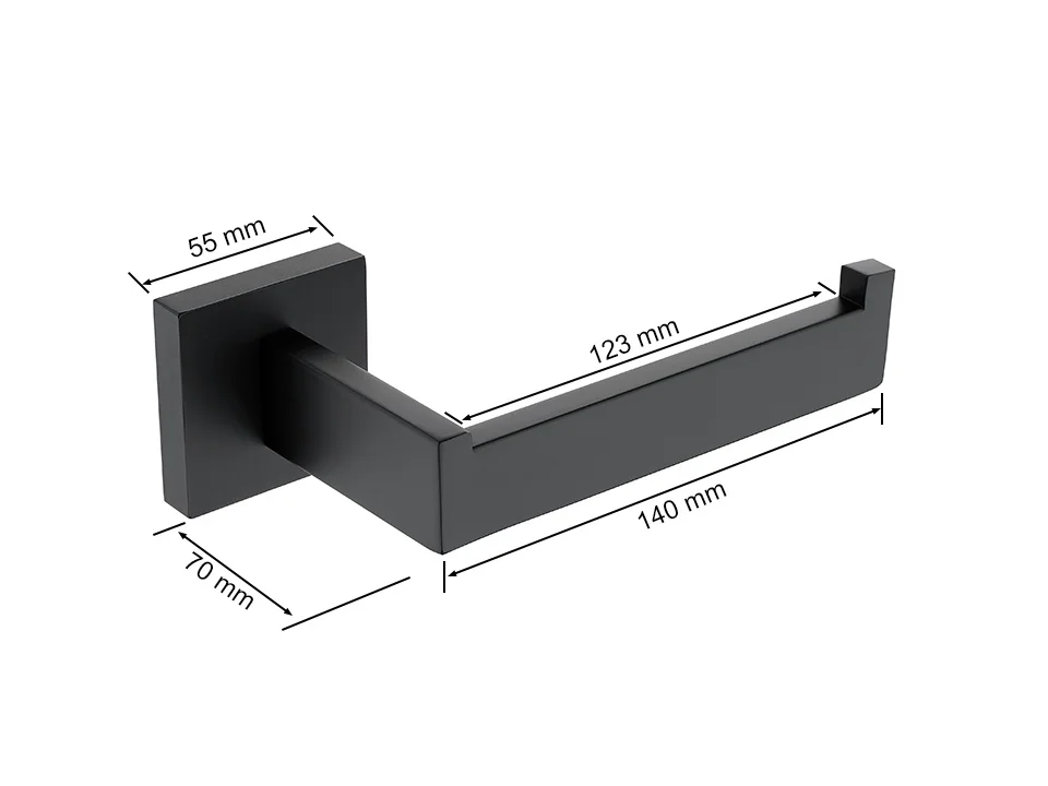 Matte Black Bathroom Hardware 304 Stainless Steel Towel Rack Toilet Paper Holder Liquid Soap Holder Towel Bar Toilet Accessories – Bild 40