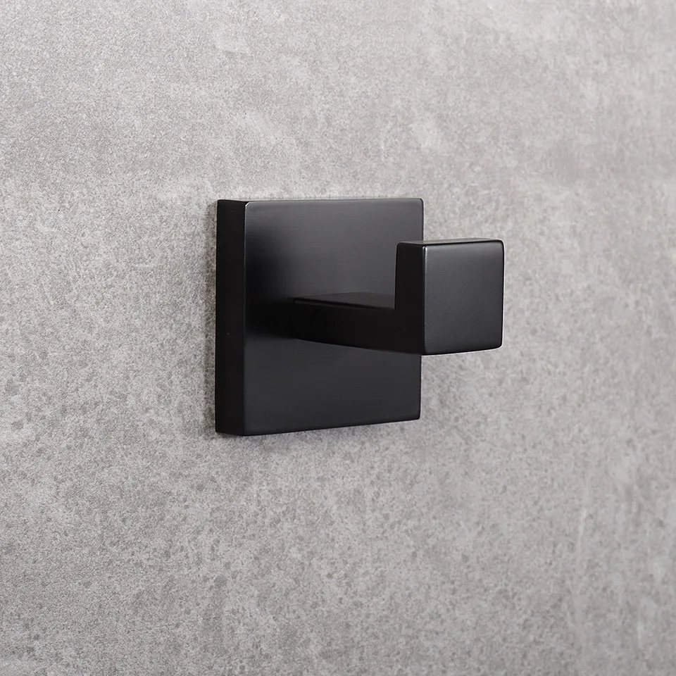 Matte Black Bathroom Hardware 304 Stainless Steel Towel Rack Toilet Paper Holder Liquid Soap Holder Towel Bar Toilet Accessories – Bild 36