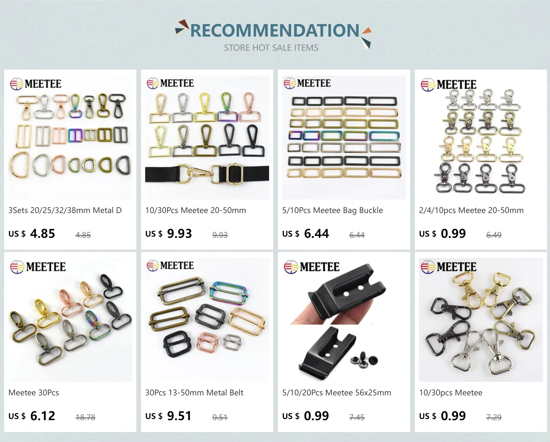 5/10pcs 16-50mm Bags Strap Buckles Metal Slider Tri Glide Adjust Belt Buckle for Webbing Shoes Clothes Leather Part Accessories – Bild 16