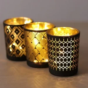 Candle Cup Empty Cup Electroplated DIY Aromatherapy Glass Home Geometric Candle Holder Atmosphere Decoration