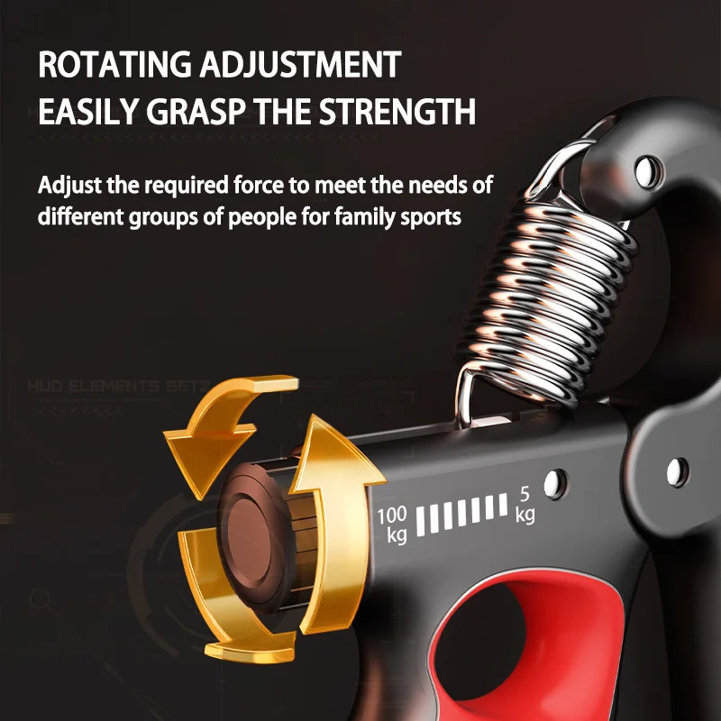 5-60/100/150kg Grip Strength Gym Wrist Expander Hand Strengthener Adjustable Muscle Recovery Fitness Hand Strength Exercise – Bild 5