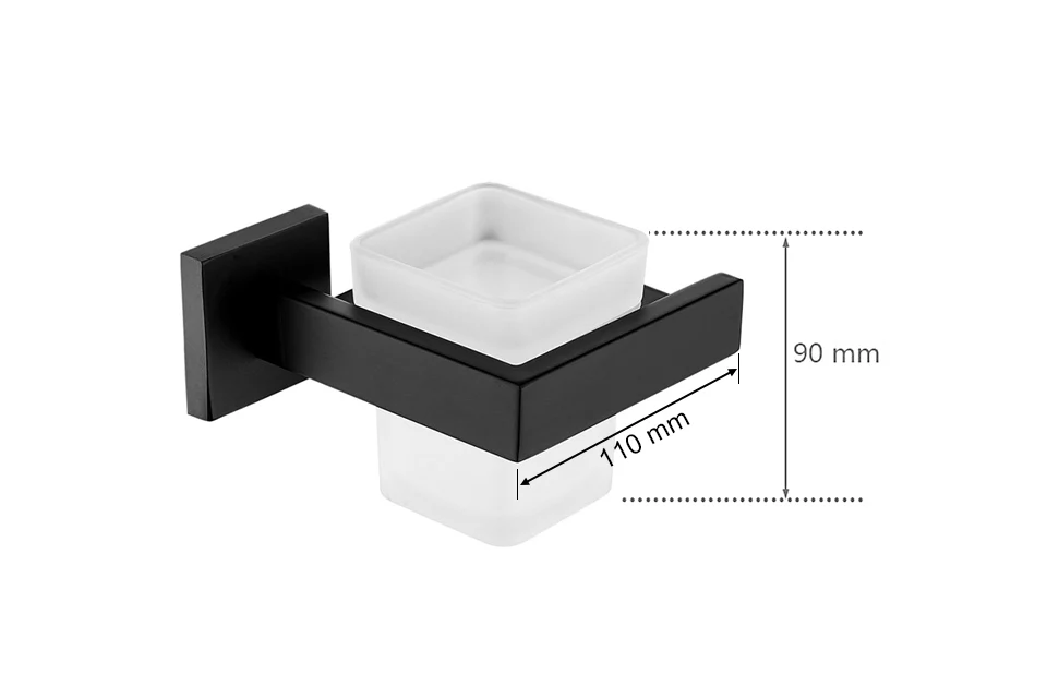 Matte Black Bathroom Hardware 304 Stainless Steel Towel Rack Toilet Paper Holder Liquid Soap Holder Towel Bar Toilet Accessories – Bild 69