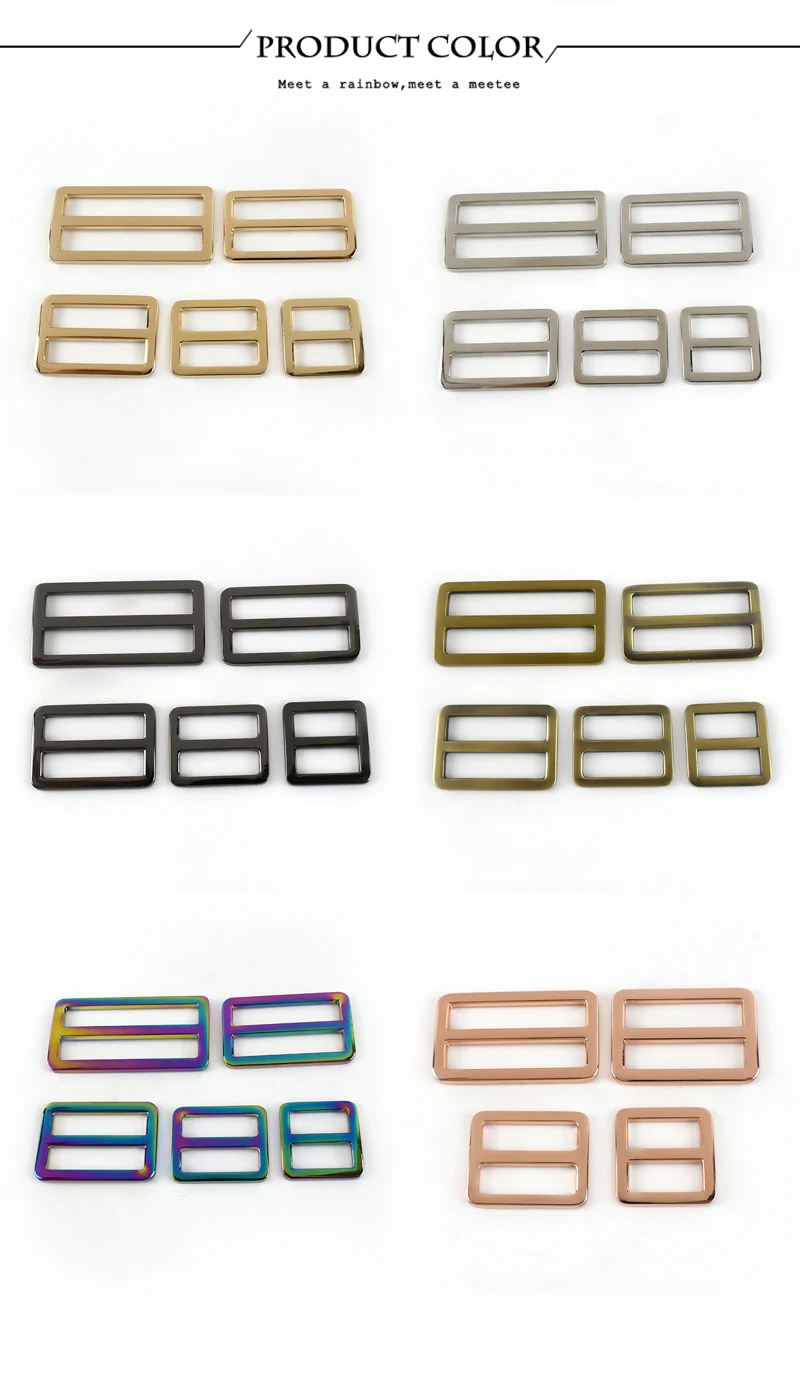 5/10pcs 16-50mm Bags Strap Buckles Metal Slider Tri Glide Adjust Belt Buckle for Webbing Shoes Clothes Leather Part Accessories – Bild 24