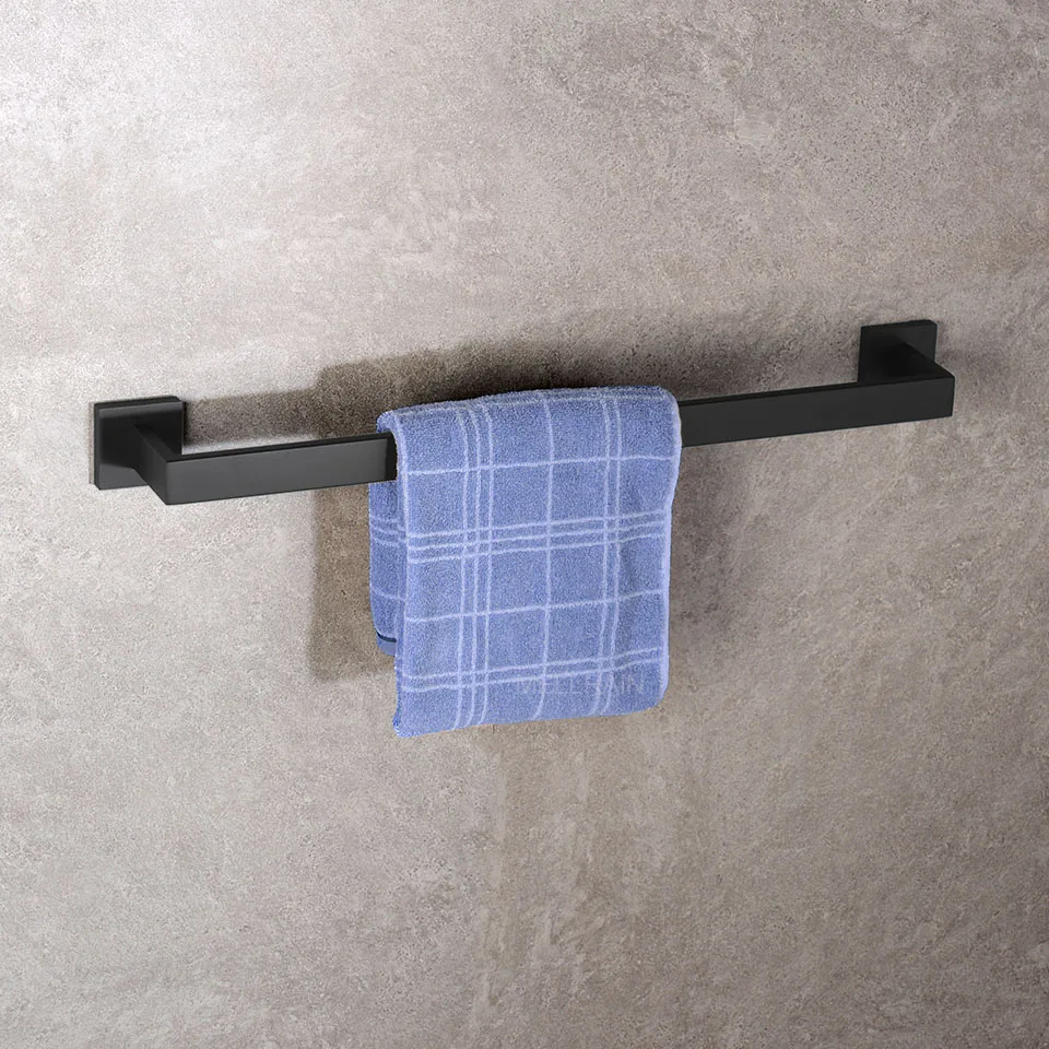 Matte Black Bathroom Hardware 304 Stainless Steel Towel Rack Toilet Paper Holder Liquid Soap Holder Towel Bar Toilet Accessories – Bild 45