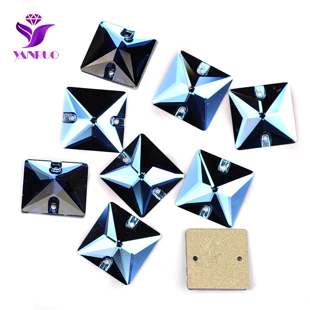 YANRUO 3240 Square 10-22mm Shape Sew On Stones Glass Sewing Rhinestones AAAAA Crystal Sew Crystal For Jewelry Dress Clothes – Bild 33