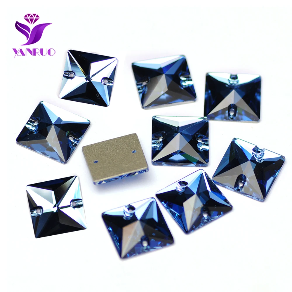 YANRUO 3240 Square 10-22mm Shape Sew On Stones Glass Sewing Rhinestones AAAAA Crystal Sew Crystal For Jewelry Dress Clothes – Bild 11