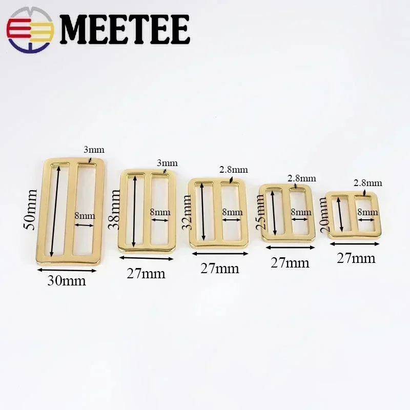 5/10pcs 16-50mm Bags Strap Buckles Metal Slider Tri Glide Adjust Belt Buckle for Webbing Shoes Clothes Leather Part Accessories – Bild 3