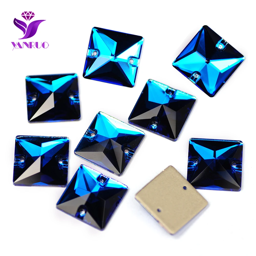 YANRUO 3240 Square 10-22mm Shape Sew On Stones Glass Sewing Rhinestones AAAAA Crystal Sew Crystal For Jewelry Dress Clothes – Bild 28