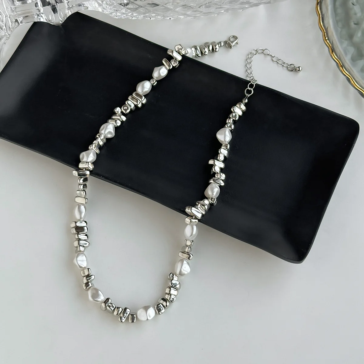 Hip Hop CCB Beads & Imitation pearl Chian Fashion Necklaces Tassels Pendant Jewelry For Women Beach Vacation Gift X0324 – Bild 2
