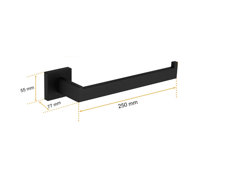 Matte Black Bathroom Hardware 304 Stainless Steel Towel Rack Toilet Paper Holder Liquid Soap Holder Towel Bar Toilet Accessories – Bild 57