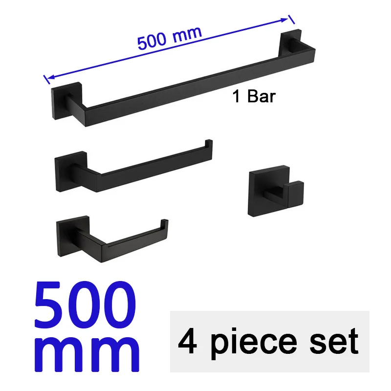 Matte Black Bathroom Hardware 304 Stainless Steel Towel Rack Toilet Paper Holder Liquid Soap Holder Towel Bar Toilet Accessories – Bild 8