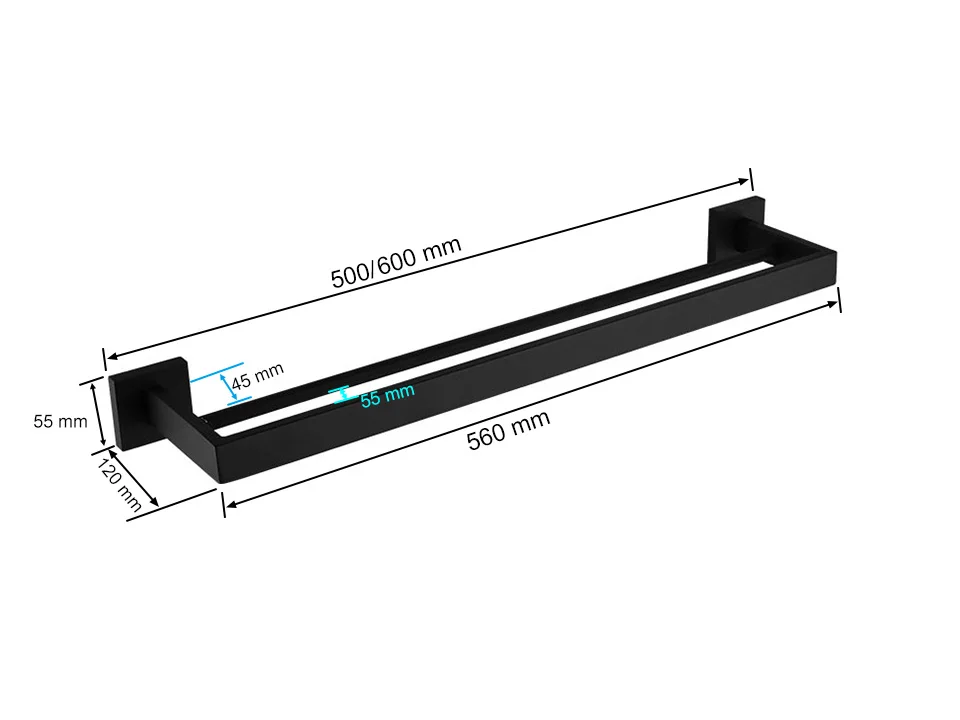 Matte Black Bathroom Hardware 304 Stainless Steel Towel Rack Toilet Paper Holder Liquid Soap Holder Towel Bar Toilet Accessories – Bild 51