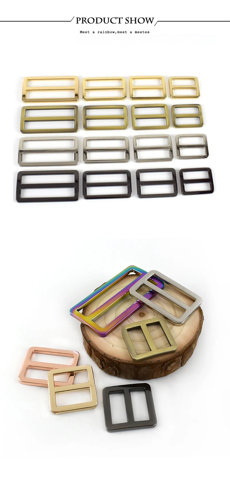 5/10pcs 16-50mm Bags Strap Buckles Metal Slider Tri Glide Adjust Belt Buckle for Webbing Shoes Clothes Leather Part Accessories – Bild 25