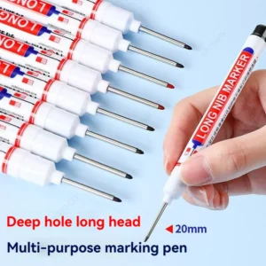 4er-Set 20 mm tiefe Markierstifte mit langem Spitzenkopf für Metall, Perforierstift, wasserfest, für Badezimmer, Holzarbeiten, Dekoration, vielseitig einsetzbar