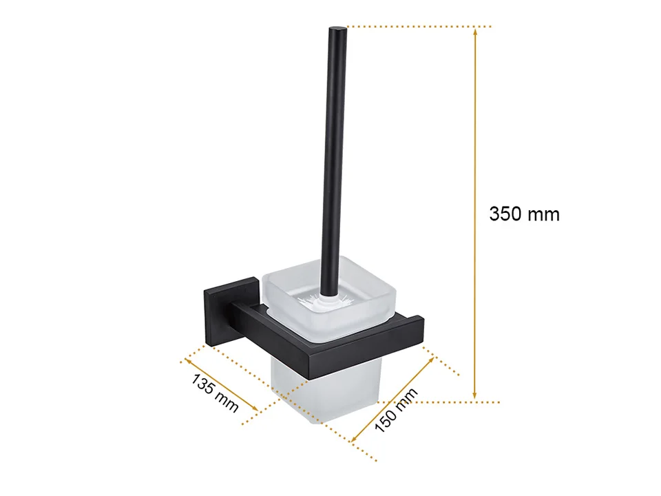 Matte Black Bathroom Hardware 304 Stainless Steel Towel Rack Toilet Paper Holder Liquid Soap Holder Towel Bar Toilet Accessories – Bild 63