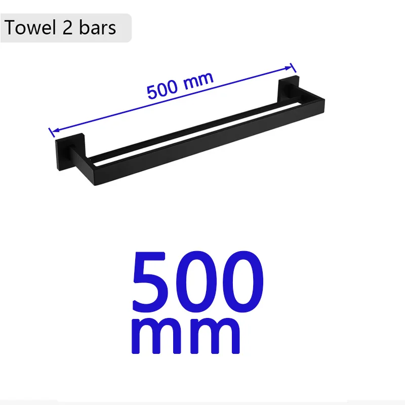 Matte Black Bathroom Hardware 304 Stainless Steel Towel Rack Toilet Paper Holder Liquid Soap Holder Towel Bar Toilet Accessories – Bild 9