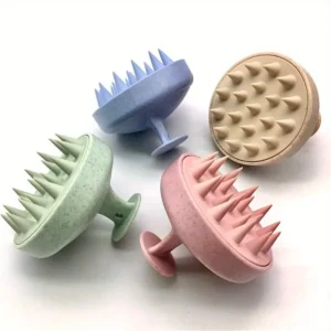 1-piece silicone shampoo brush, body massage brush, bath brush, salon and hairdressing tool, scalp massage comb, shampoo comb