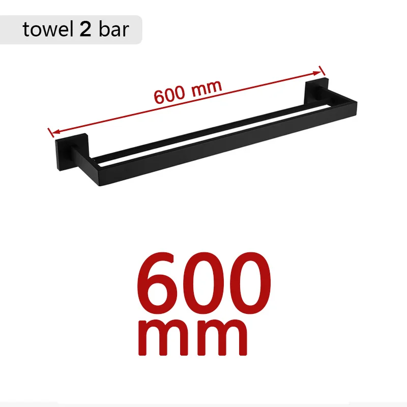 Matte Black Bathroom Hardware 304 Stainless Steel Towel Rack Toilet Paper Holder Liquid Soap Holder Towel Bar Toilet Accessories – Bild 12