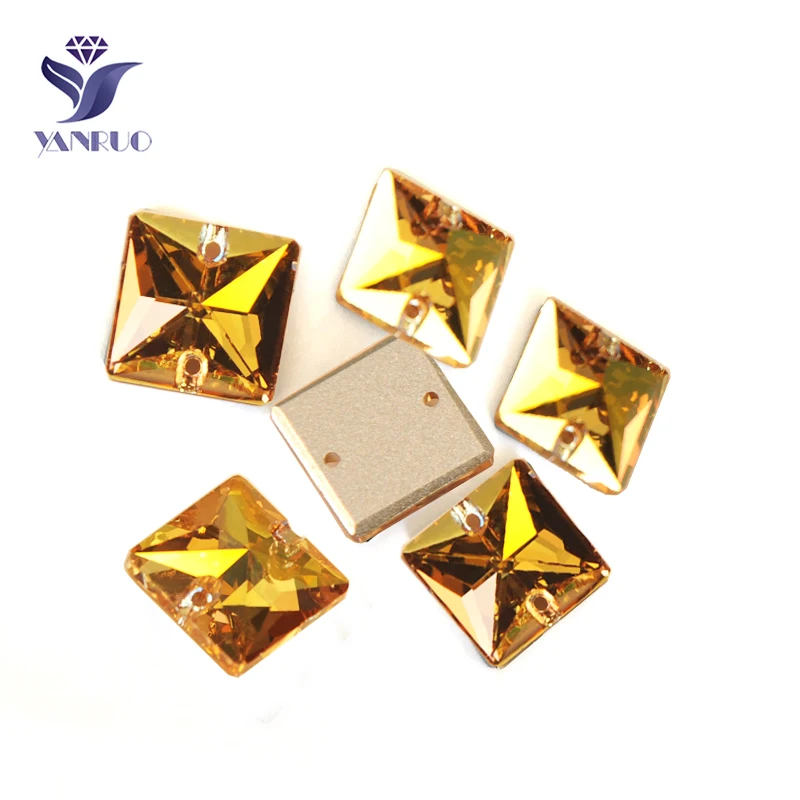 YANRUO 3240 Square 10-22mm Shape Sew On Stones Glass Sewing Rhinestones AAAAA Crystal Sew Crystal For Jewelry Dress Clothes – Bild 30