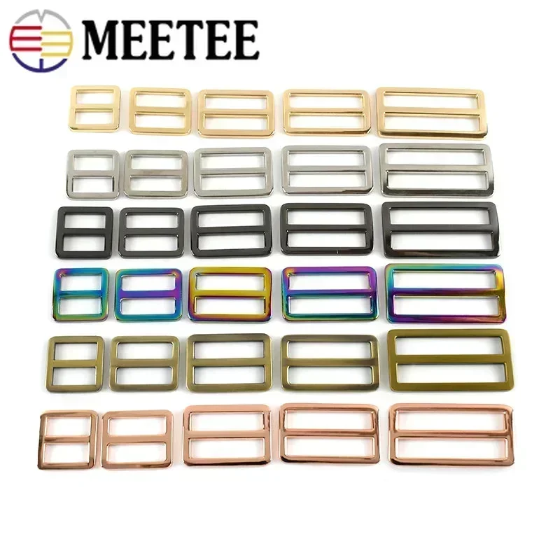 5/10pcs 16-50mm Bags Strap Buckles Metal Slider Tri Glide Adjust Belt Buckle for Webbing Shoes Clothes Leather Part Accessories