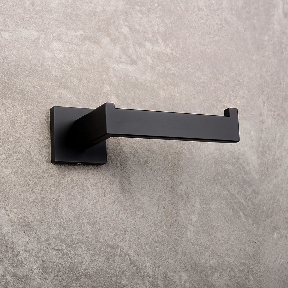 Matte Black Bathroom Hardware 304 Stainless Steel Towel Rack Toilet Paper Holder Liquid Soap Holder Towel Bar Toilet Accessories – Bild 38