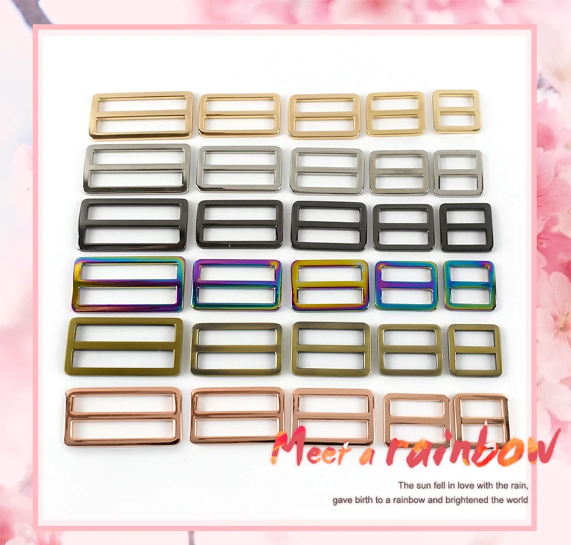 5/10pcs 16-50mm Bags Strap Buckles Metal Slider Tri Glide Adjust Belt Buckle for Webbing Shoes Clothes Leather Part Accessories – Bild 18