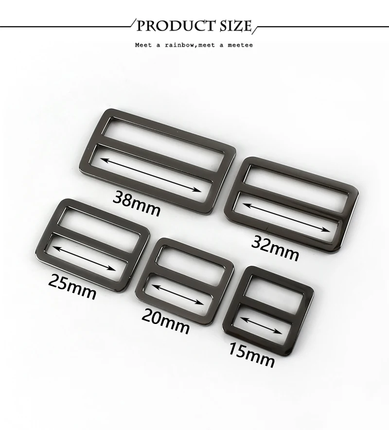 5/10pcs 16-50mm Bags Strap Buckles Metal Slider Tri Glide Adjust Belt Buckle for Webbing Shoes Clothes Leather Part Accessories – Bild 23