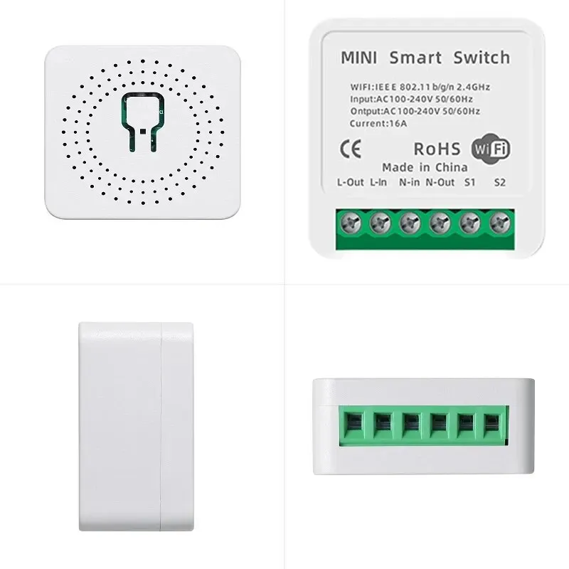 Tuya Mini 16A WiFi Switch Smart Life App 2 Way Control Smart Home Automation Module Interruptor Work for Alexa Google Home – Bild 6
